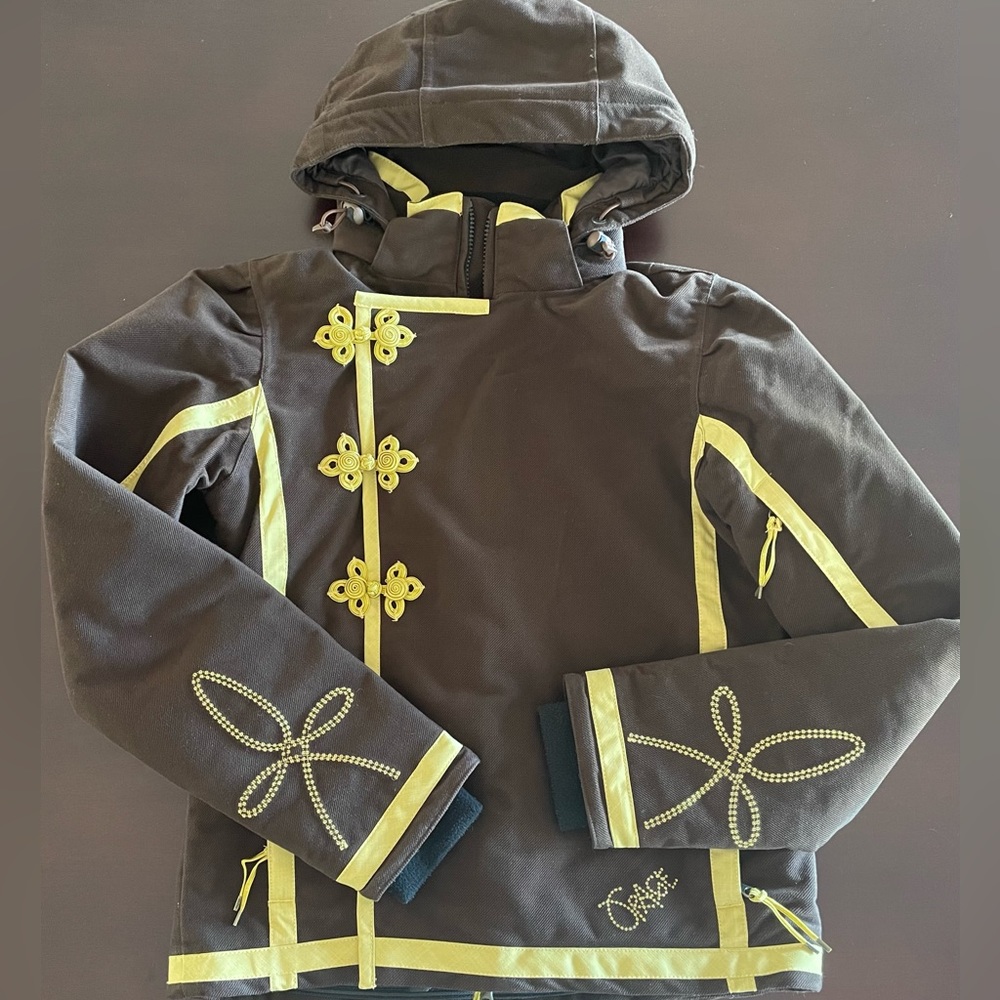 Orage XS Brown/Citron Ski/Snowboard Jacket